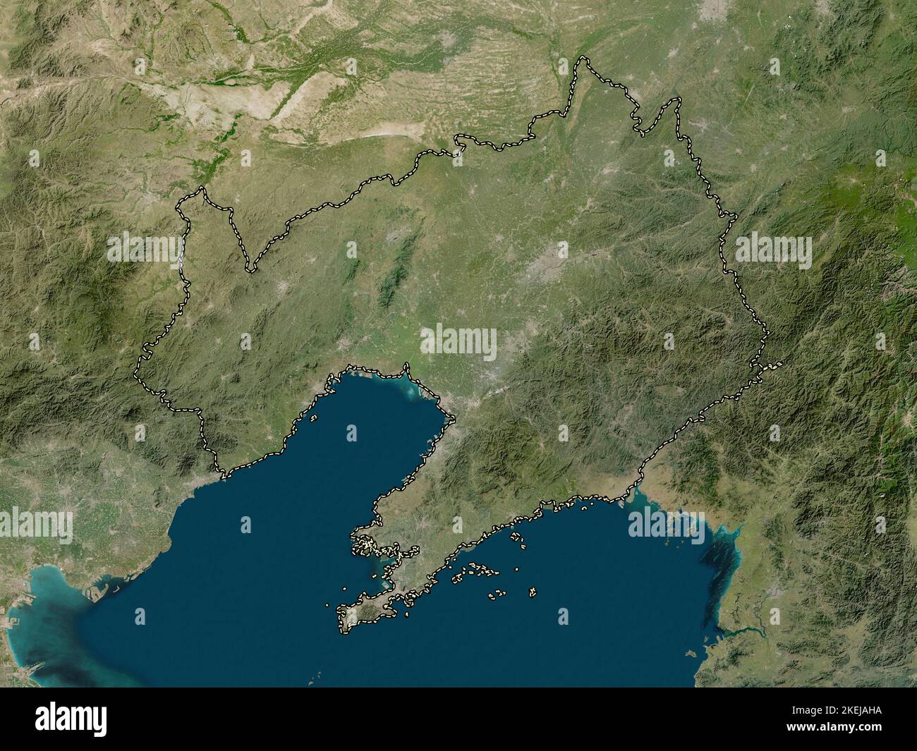 Liaoning, province of China. Low resolution satellite map Stock Photo ...