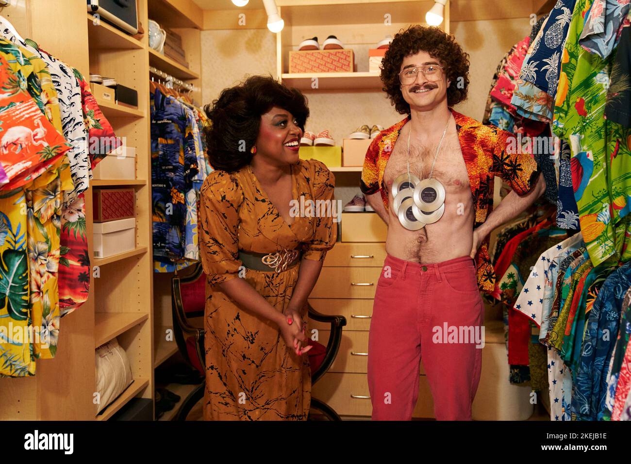 DANIEL RADCLIFFE and QUINTA BRUNSON in WEIRD: THE AL YANKOVIC STORY (2022), directed by ERIC APPEL. Credit: Funny or Die / Album Stock Photo