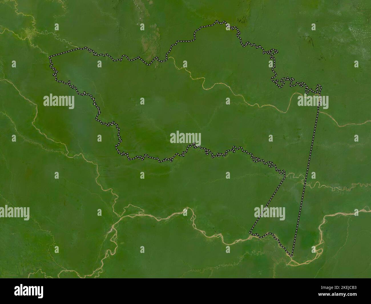 Amazonas, department of Colombia. Low resolution satellite map Stock