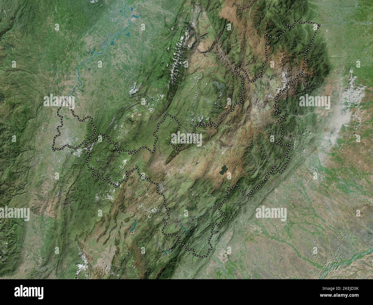 Boyaca, department of Colombia. High resolution satellite map Stock ...