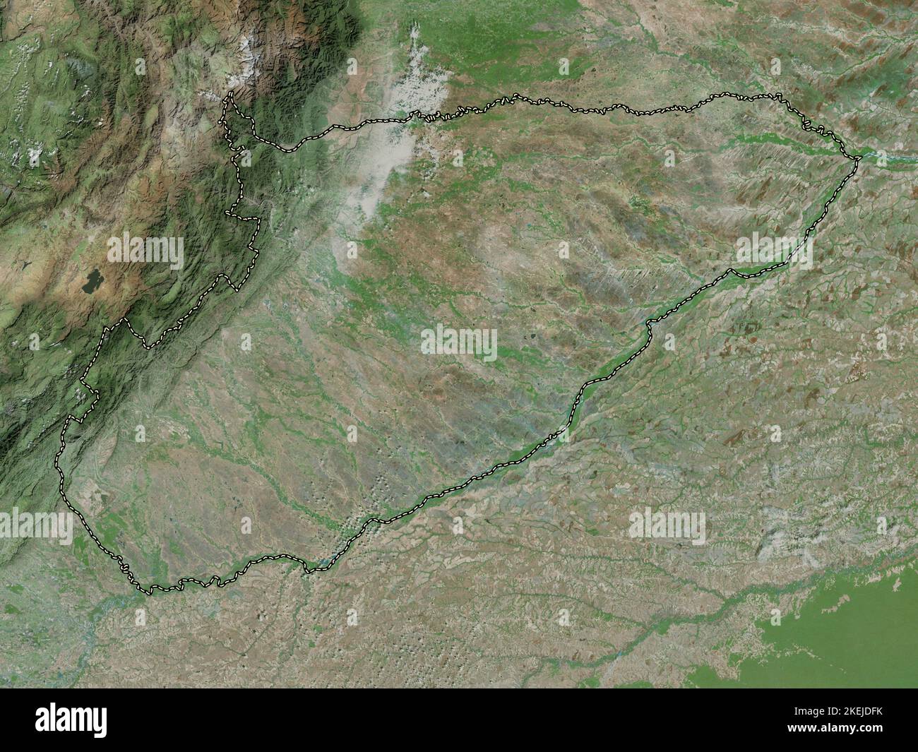 Casanare, intendancy of Colombia. High resolution satellite map Stock Photo