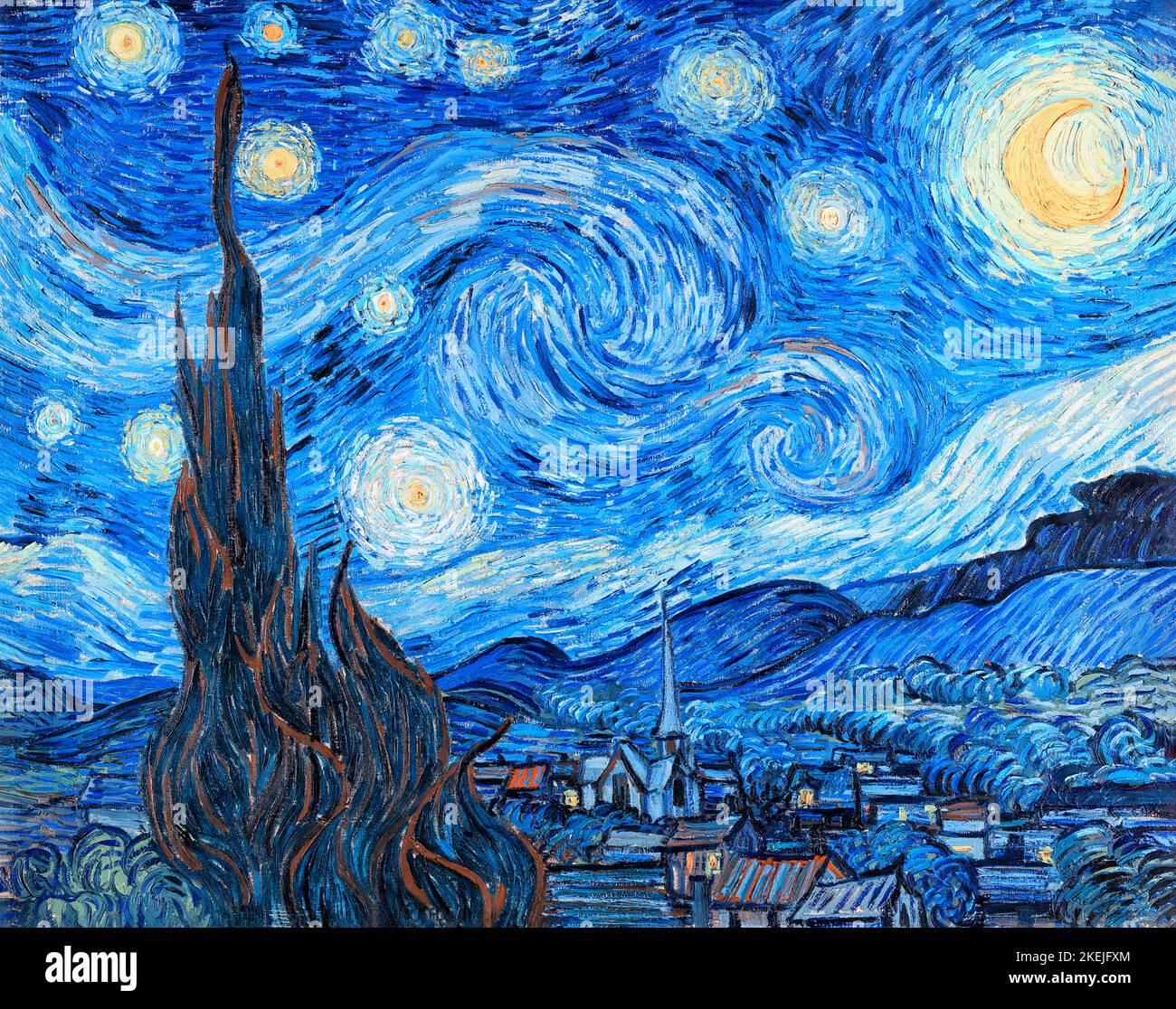 the real starry night painting