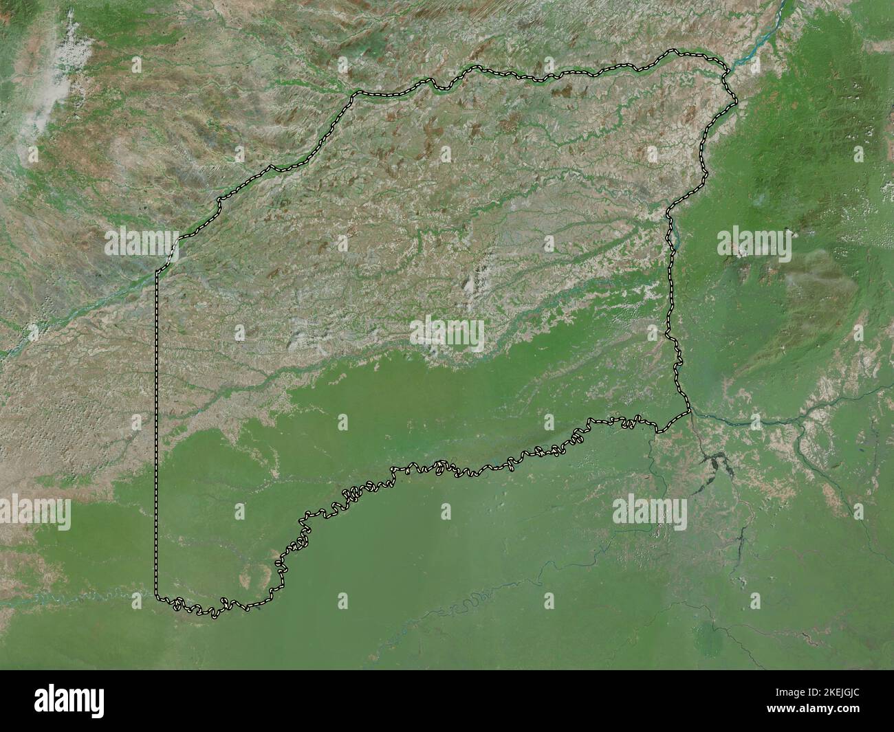 Vichada, commissiary of Colombia. High resolution satellite map Stock Photo