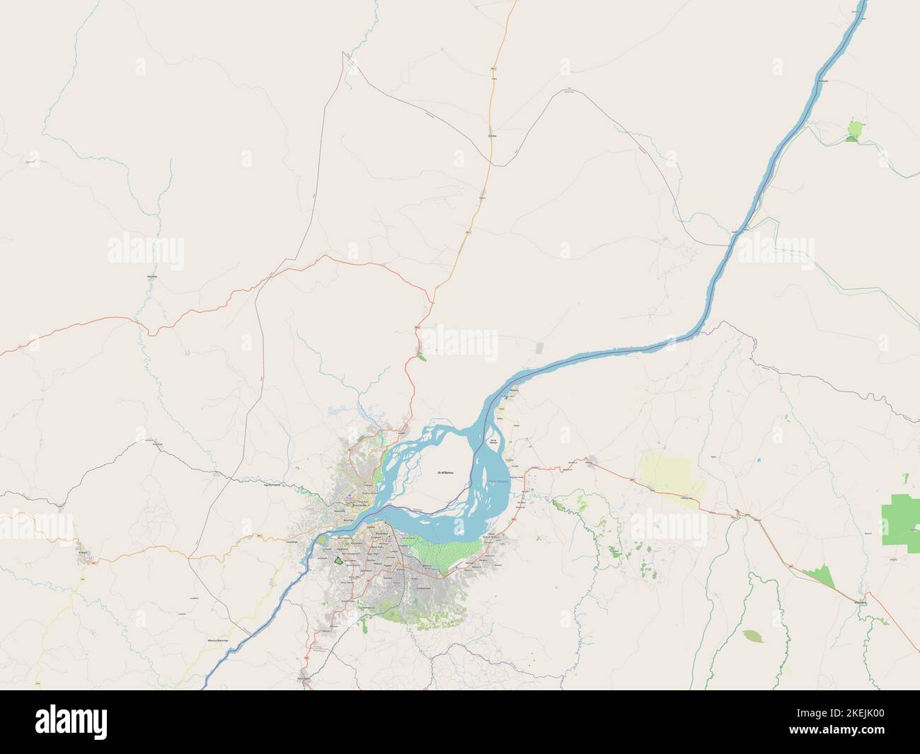 Brazzaville, region of Republic of Congo. Open Street Map Stock Photo