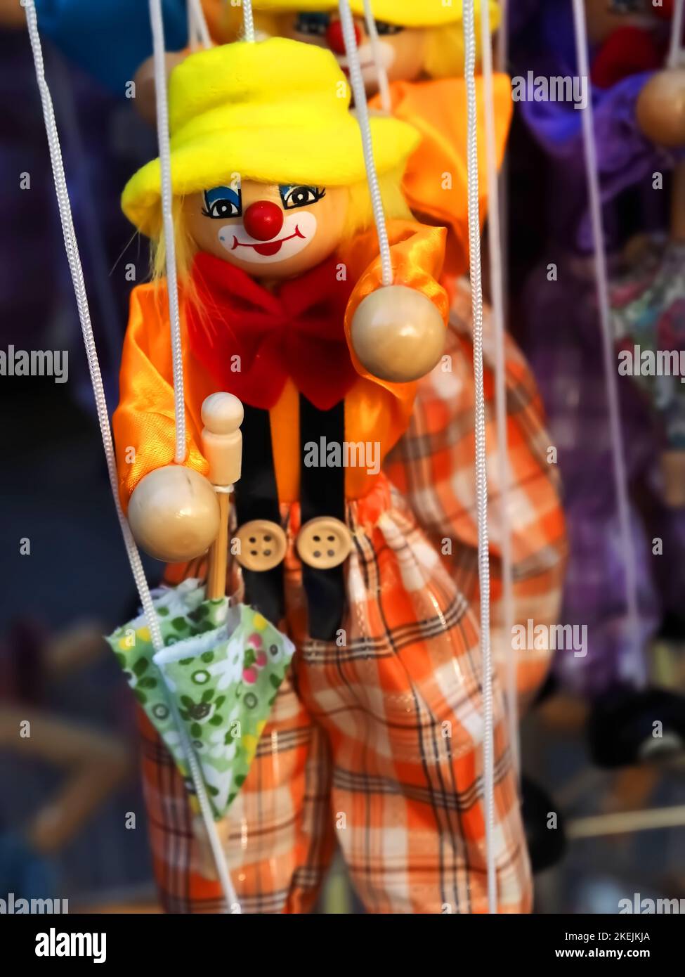 cute clown puppets for children Stock Photo Alamy