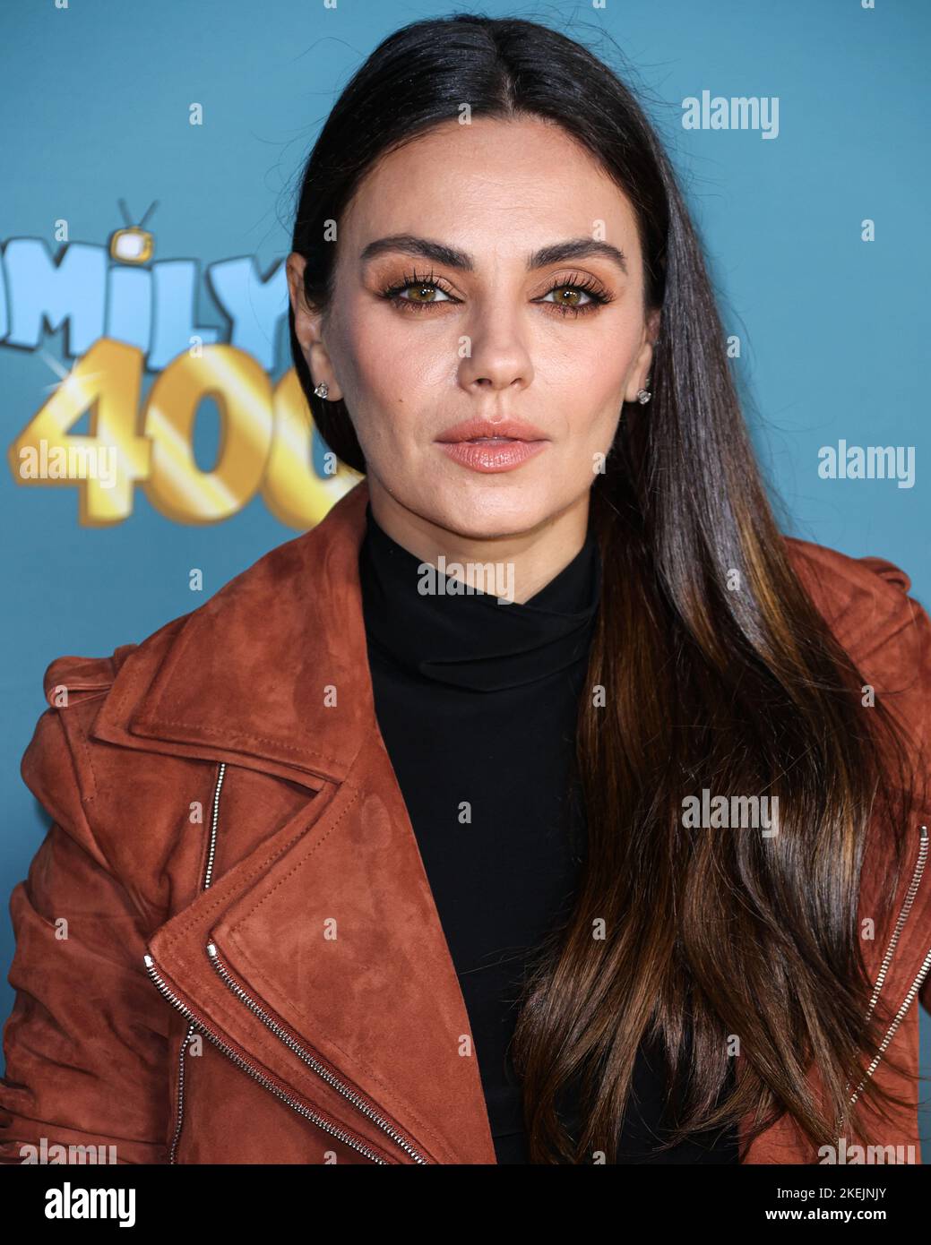 Los Angeles, United States. 12th Nov, 2022. LOS ANGELES, CALIFORNIA, USA - NOVEMBER 12: American actress Mila Kunis arrives at FOX's 'Family Guy' 400th Episode Celebration held at the Fox Studio Lot on November 12, 2022 in Los Angeles, California, United States. (Photo by Xavier Collin/Image Press Agency) Credit: Image Press Agency/Alamy Live News Stock Photo