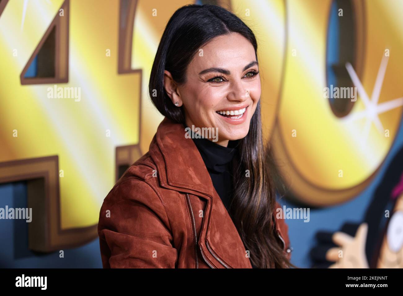 Los Angeles, United States. 12th Nov, 2022. LOS ANGELES, CALIFORNIA, USA - NOVEMBER 12: American actress Mila Kunis arrives at FOX's 'Family Guy' 400th Episode Celebration held at the Fox Studio Lot on November 12, 2022 in Los Angeles, California, United States. (Photo by Xavier Collin/Image Press Agency) Credit: Image Press Agency/Alamy Live News Stock Photo