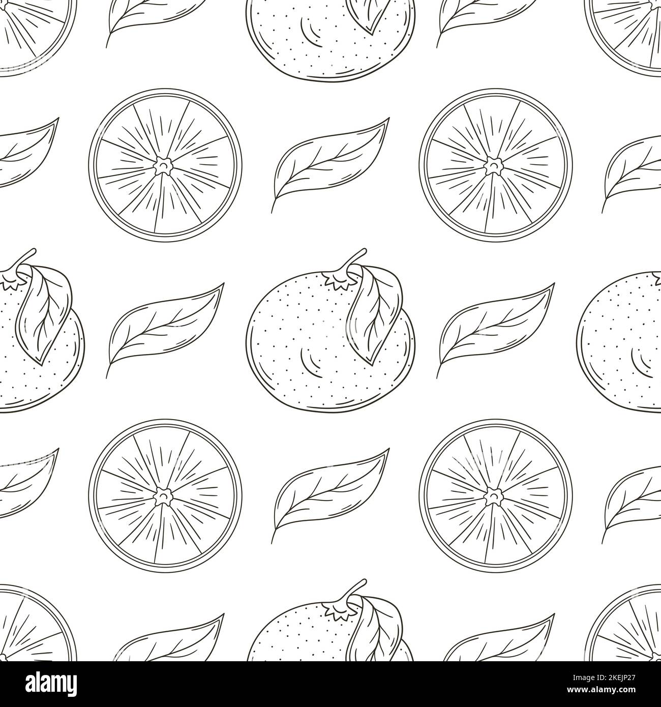 Grapefruit, red orange. Monochrome pattern with tropical fruits