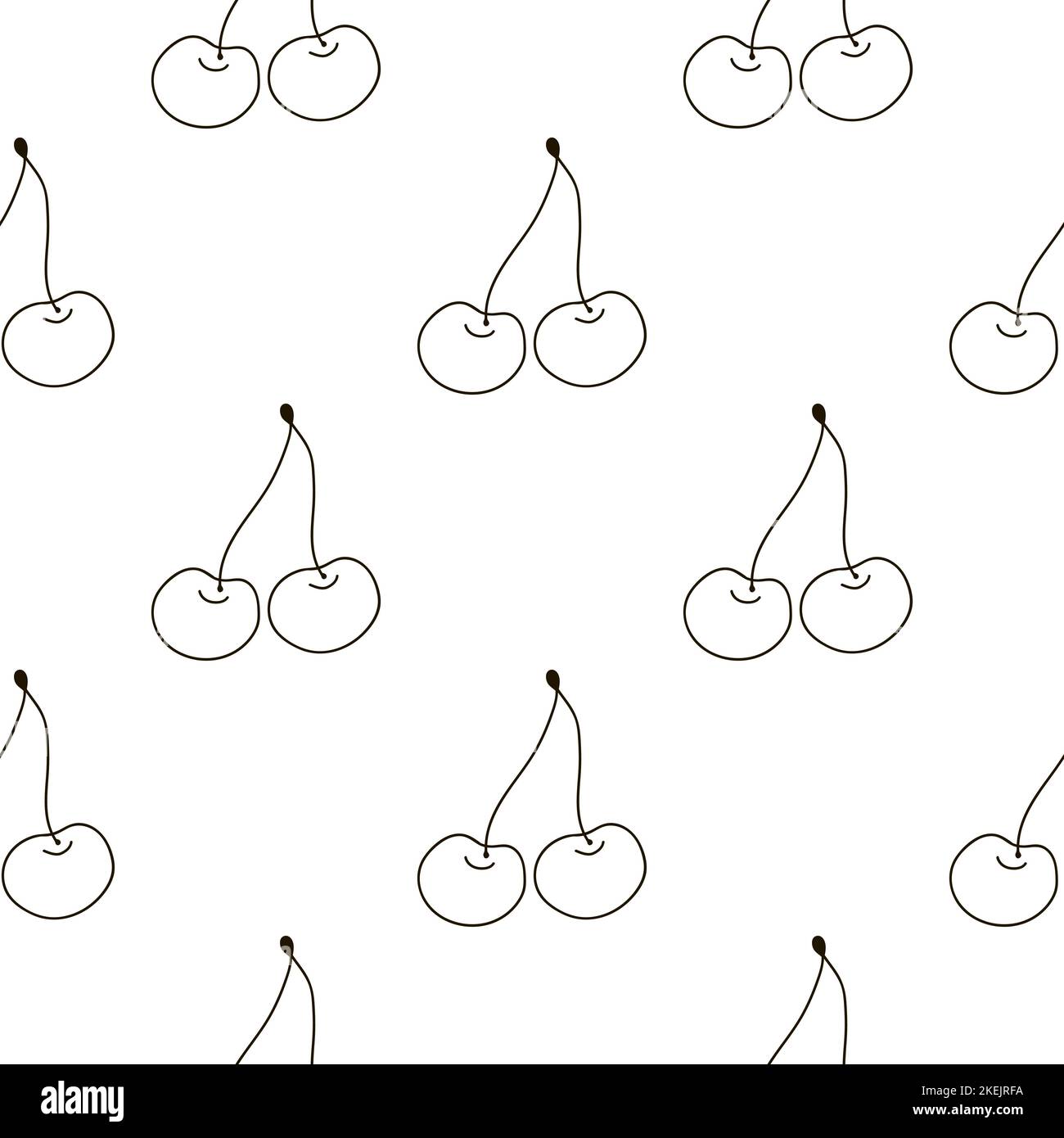 Printable Cherries Pattern Cherry coloring page printable Stock Vector Images - Alamy