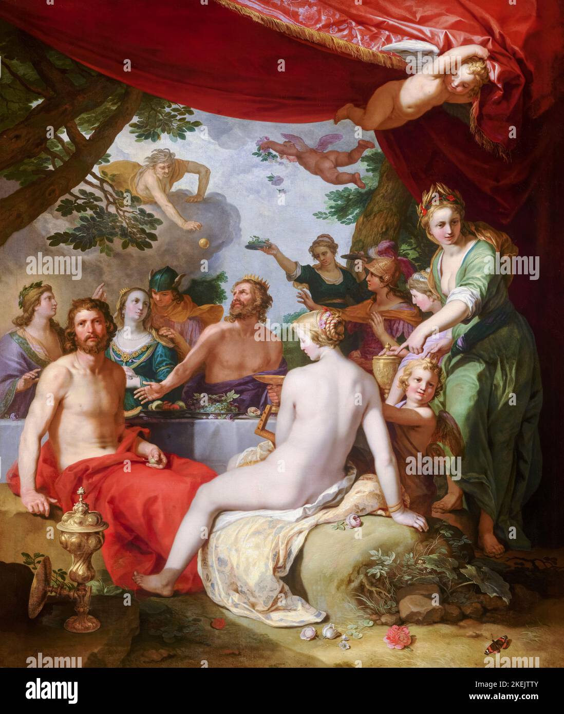 The Feast of the Gods at the Wedding of Peleus and Thetis, painting in oil on canvas by Abraham Bloemaert, 1638 Stock Photo