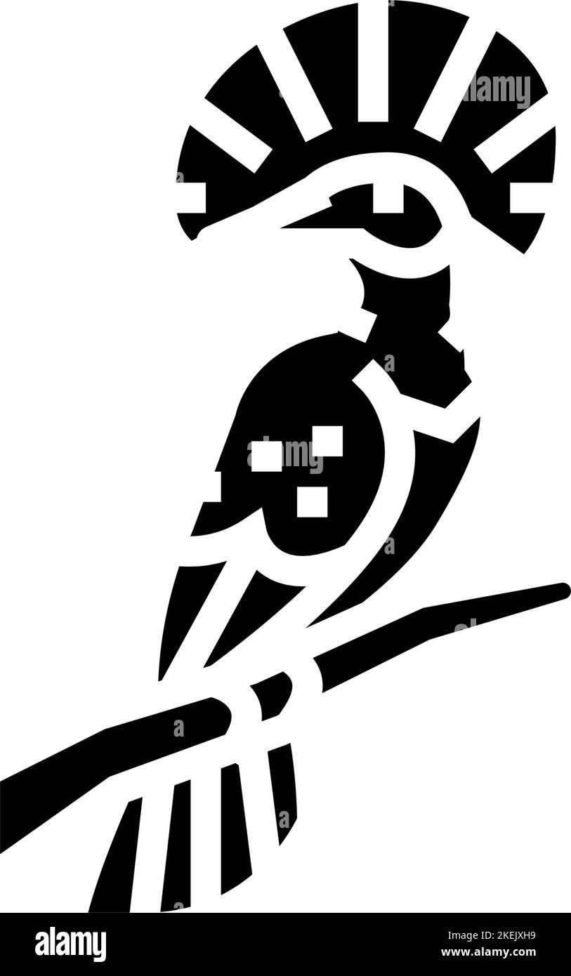 Black paradise flycatcher Stock Vector Images - Alamy