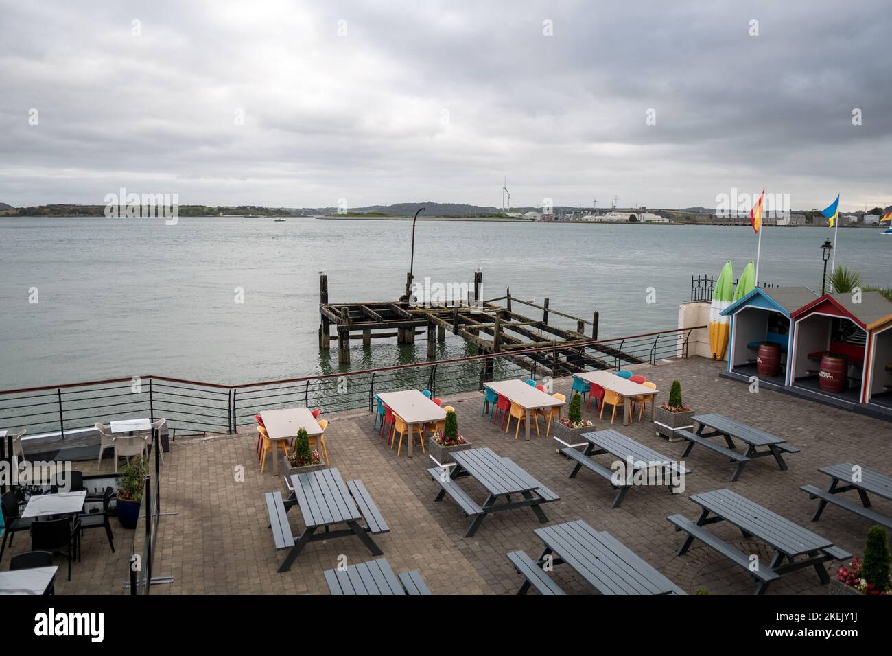 The old Titanic wooden pier in Cobh. Lasti Titanic pier, County Cork