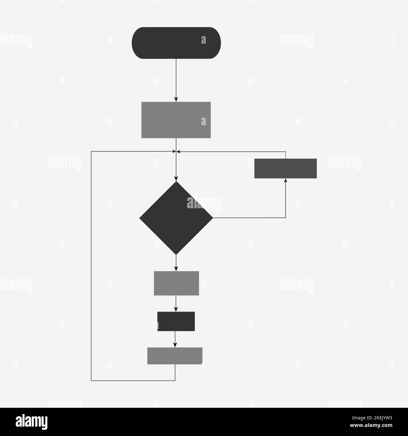 Empty flow chart algorithm blocks vector illustration. High quality ...