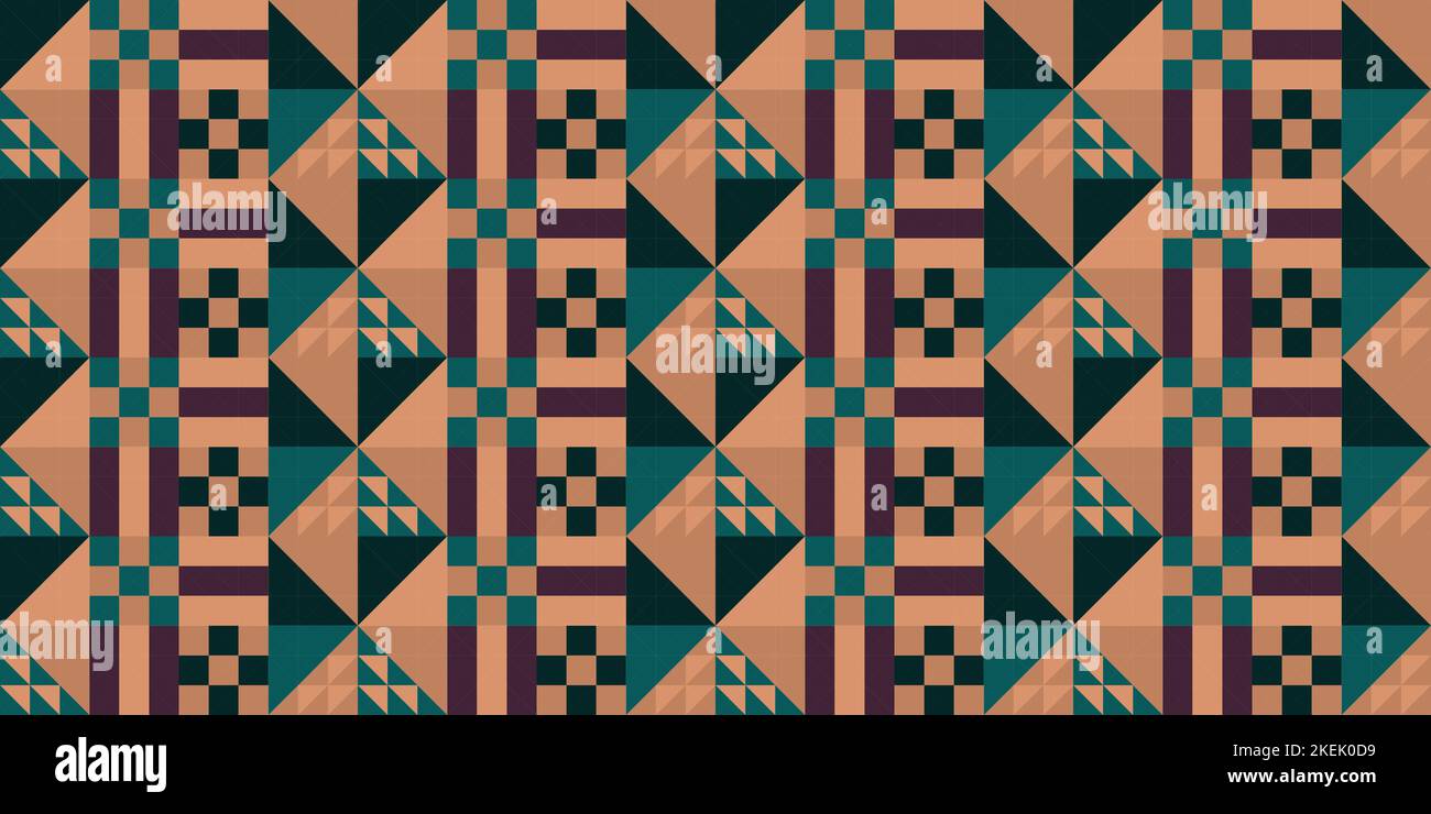 70s Retro fashion style seamless pattern background. Trendy geometric elements. Vintage style vector graphics for flyer, poster, apparel and clothing  Stock Vector