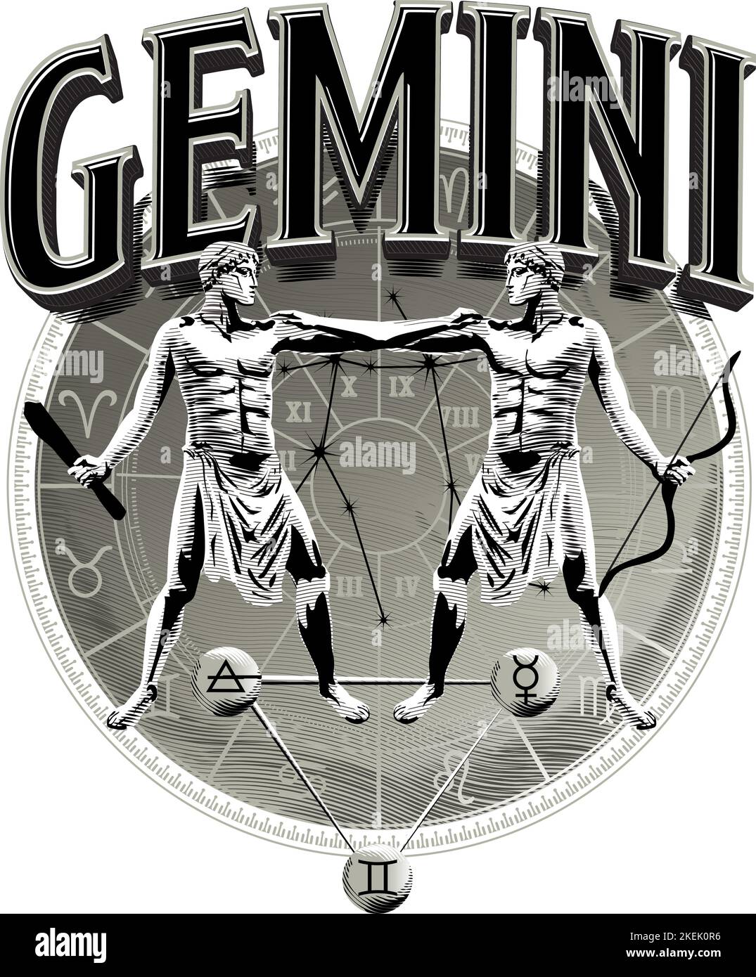 Gemini symbol Cut Out Stock Images & Pictures - Alamy