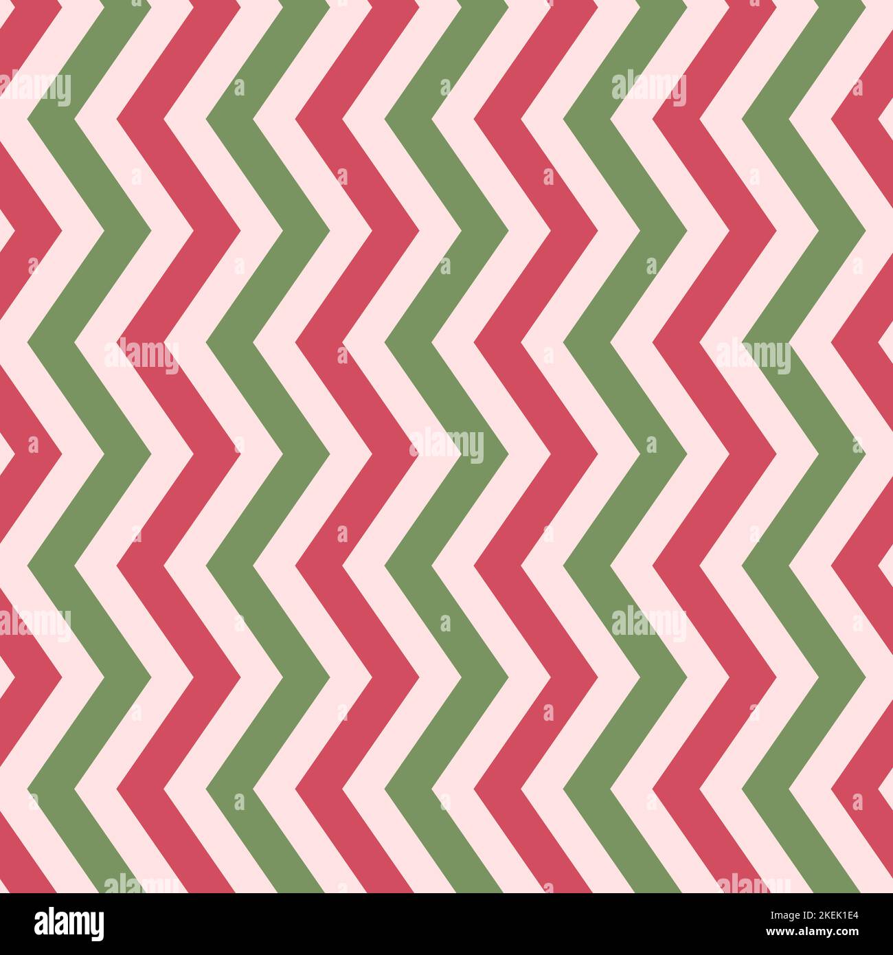Red and green stripes repeat pattern background design Stock Vector