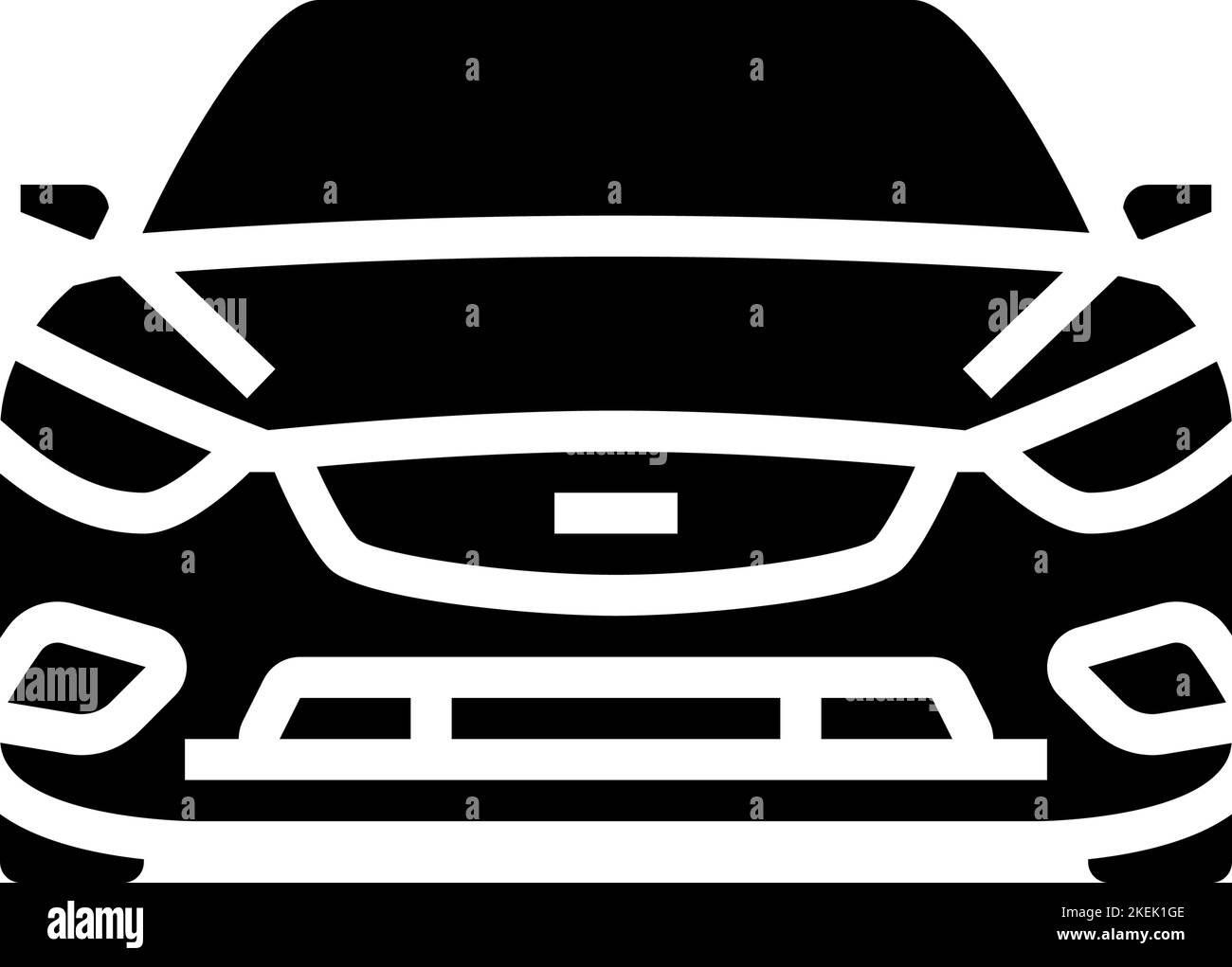 car transport vehicle glyph icon vector illustration Stock Vector Image ...