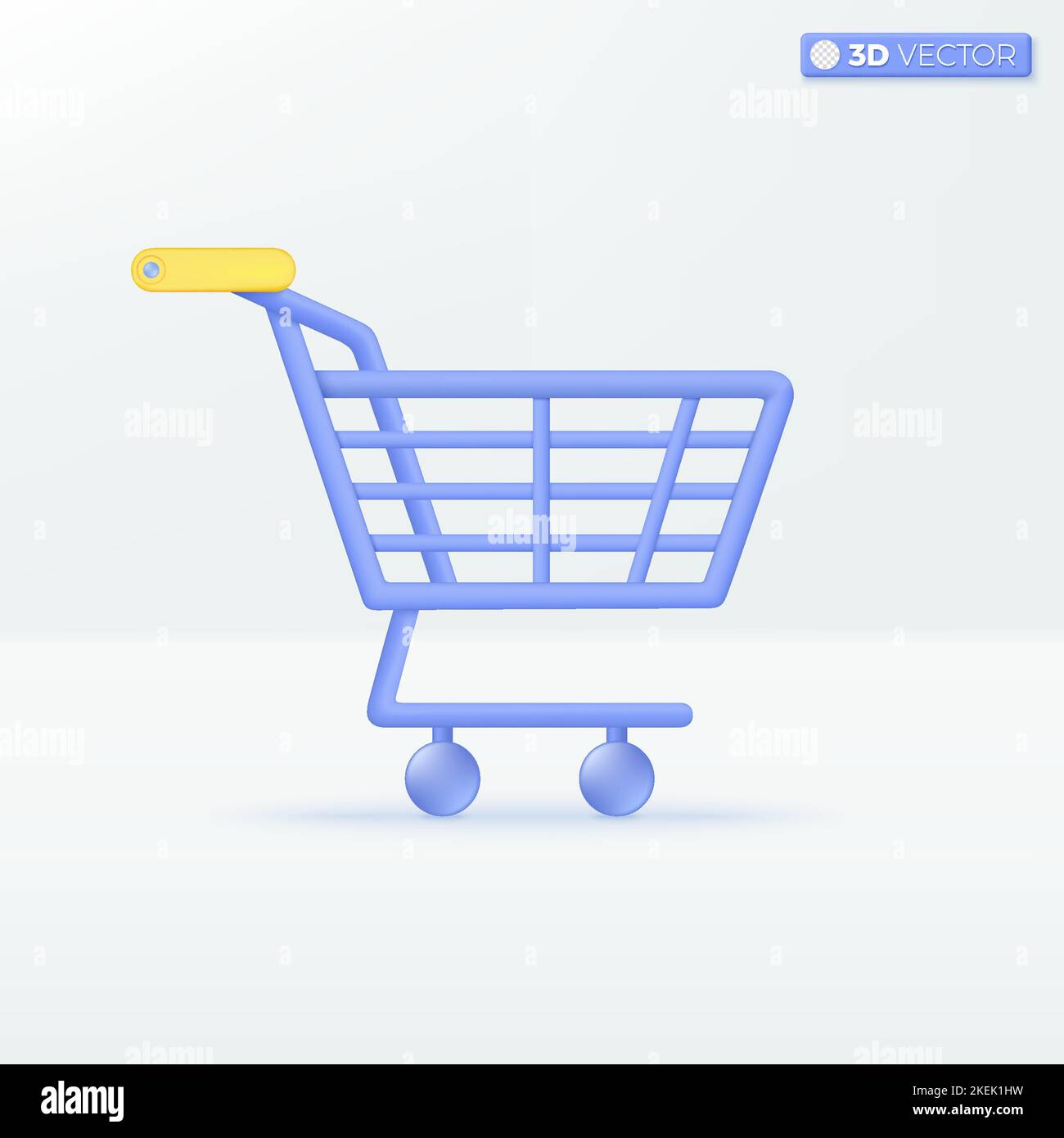 Shopping cart icon symbols. Shopping Trolley, Grocery push cart, Sale, discount, Online shopping and digital marketing concept. 3D vector isolated ill Stock Vector