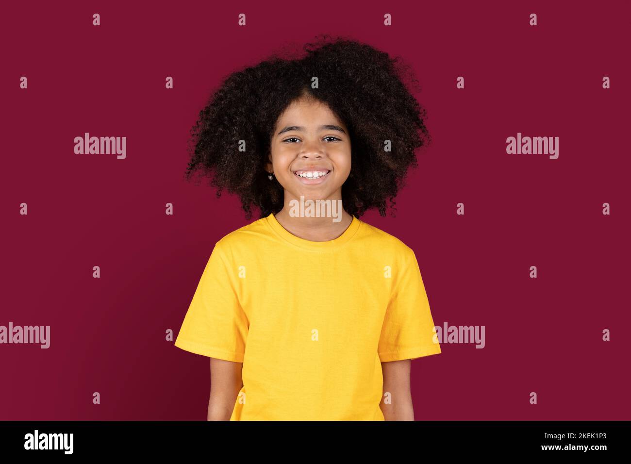 Happy portrait preteen girl one hi-res stock photography and images - Alamy