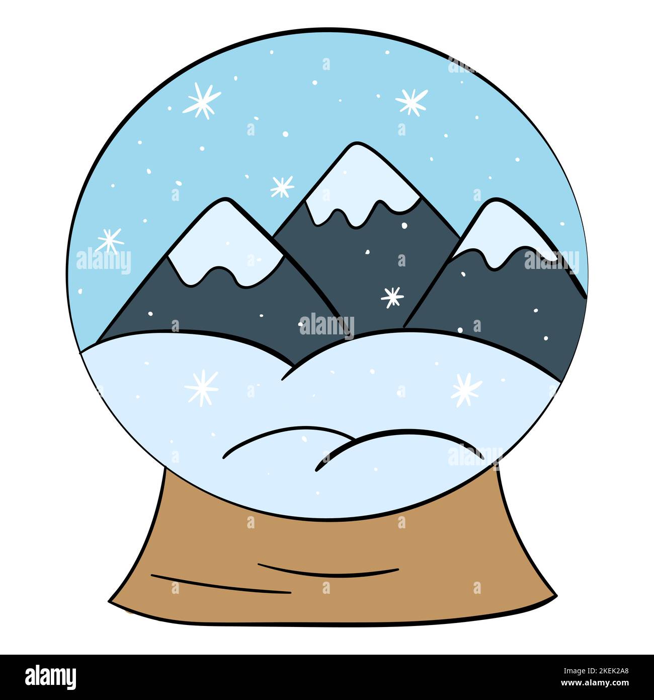 A snow globe is a transparent sphere Stock Vector Images - Alamy