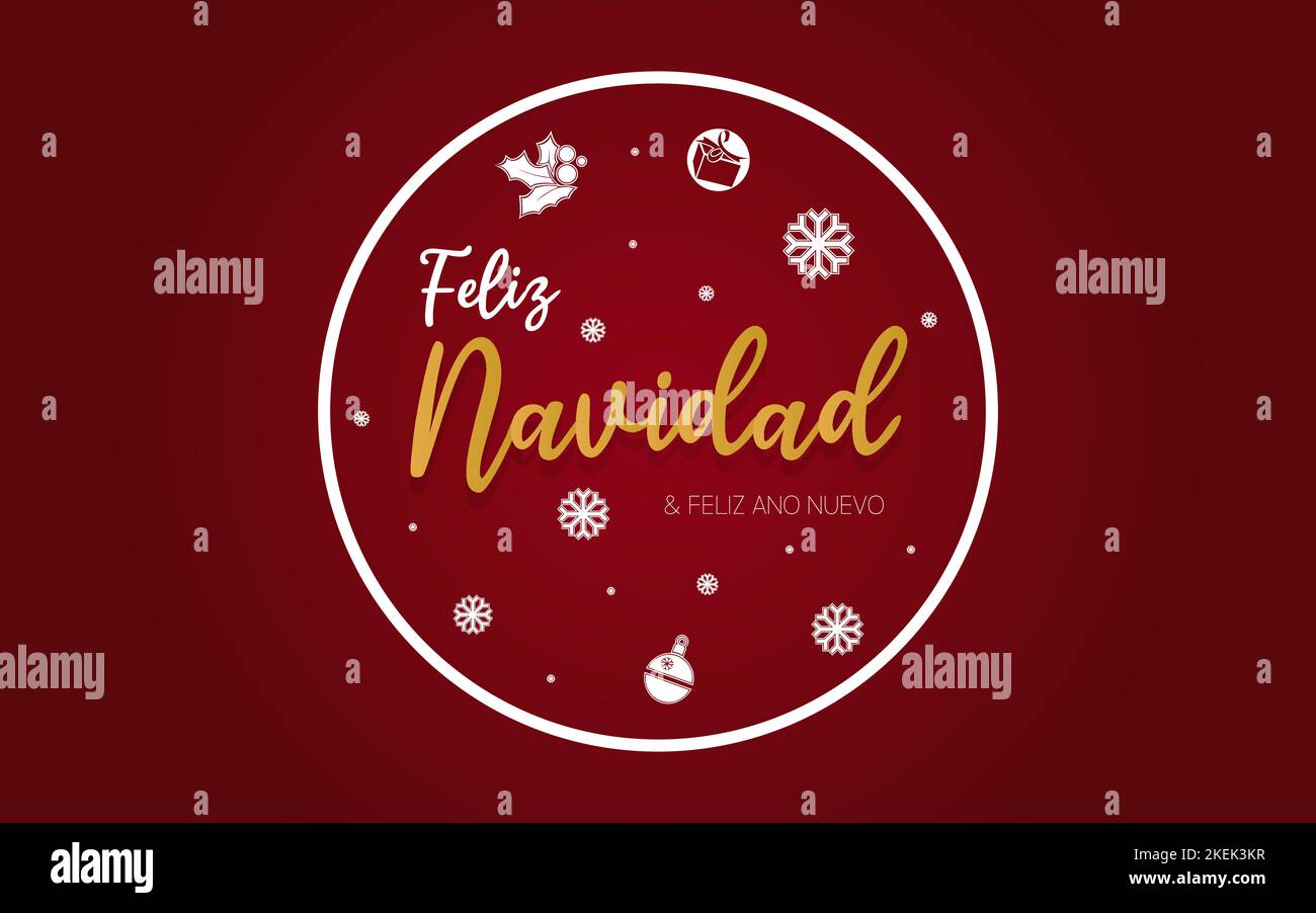 feliz navidad christmas spain noel Stock Vector