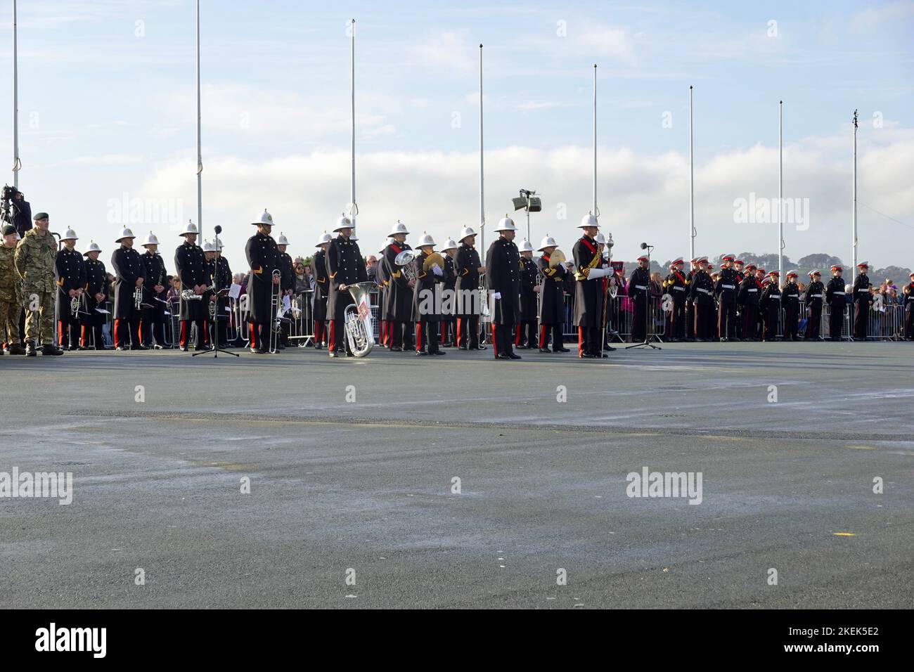 Plymouth, UK. 13th Nov, 2022. Remembrance Day Service, Royal Naval War Memorial, Plymouth Hoe. Credit: Julian Kemp/Alamy Live News Stock Photo