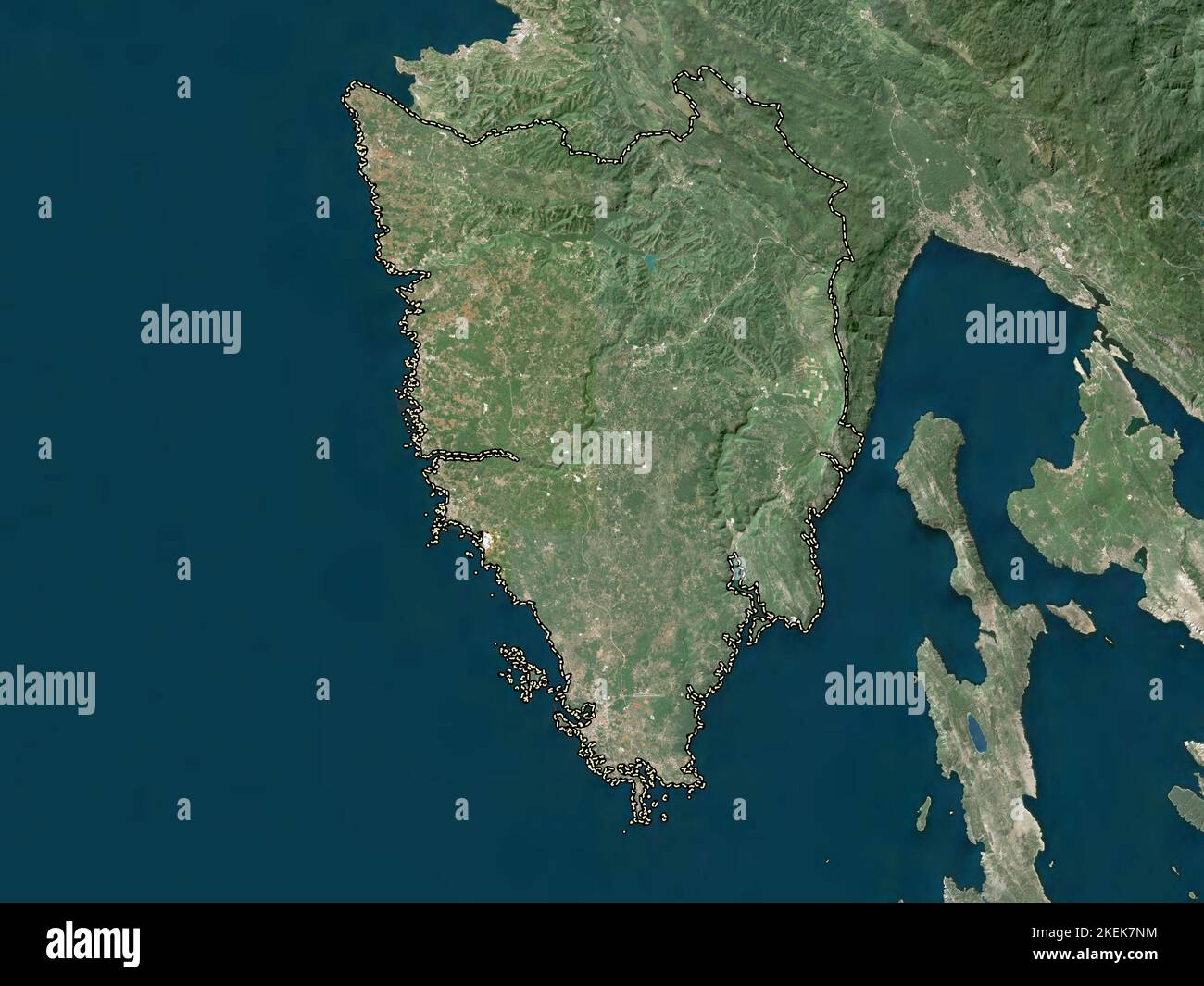 Istarska, county of Croatia. High resolution satellite map Stock Photo