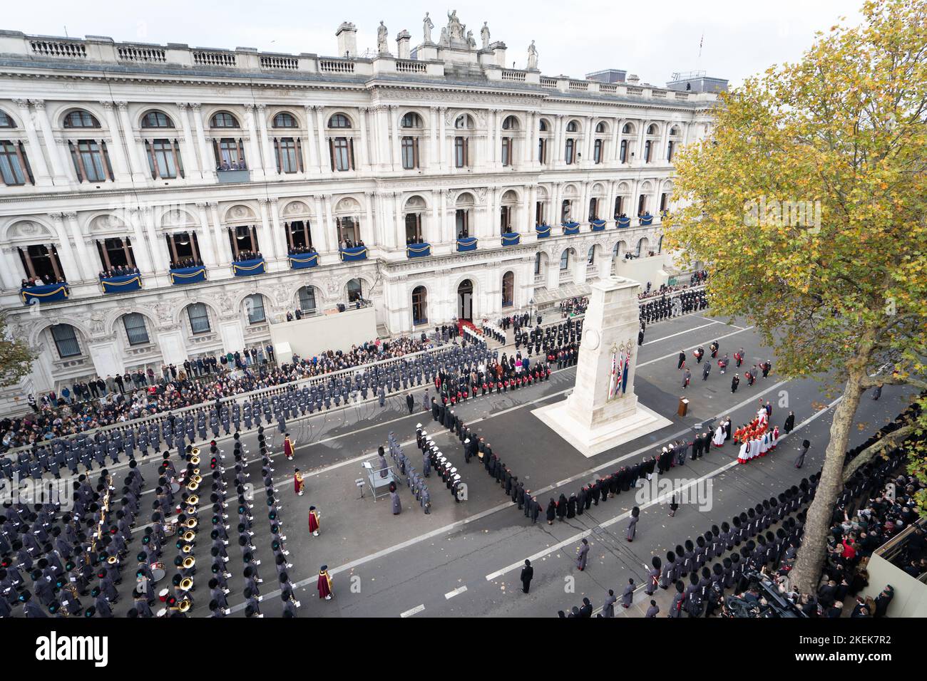 The annual Remembrance Sunday service at the Cenotaph takes place in ...