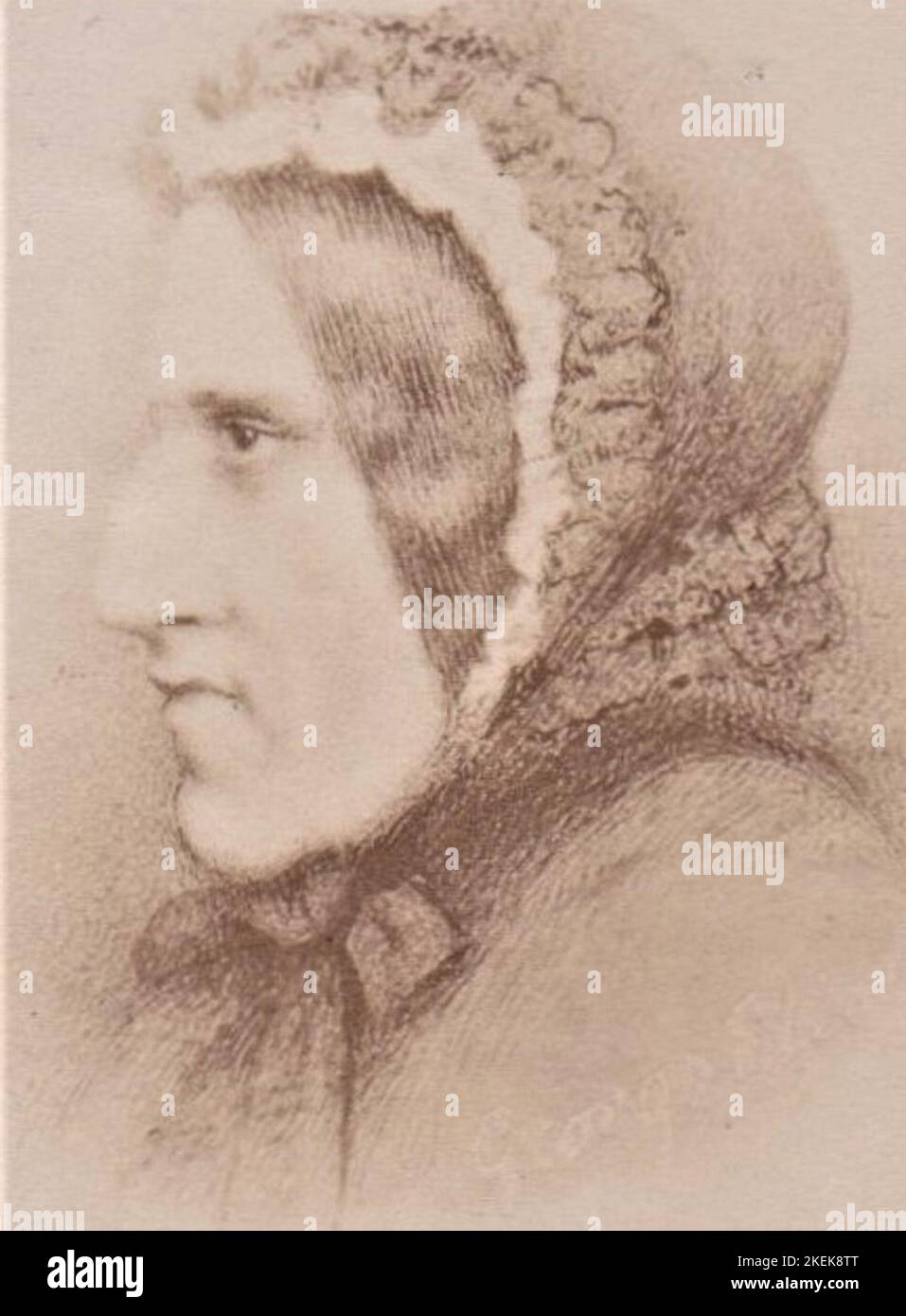 19th Century Portrait Of George Eliot Stock Photo