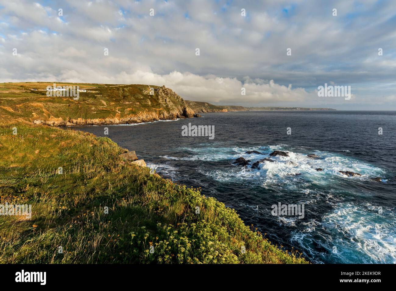 View From Cape Cornwall; Looking Towards Land's End; Cornwall; UK Stock Photo