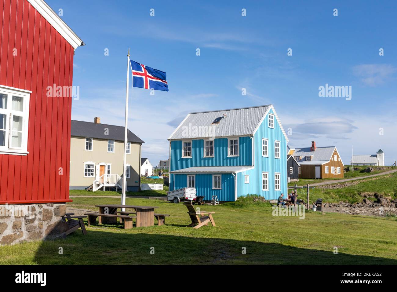 Houses; Flatey; Iceland Stock Photo