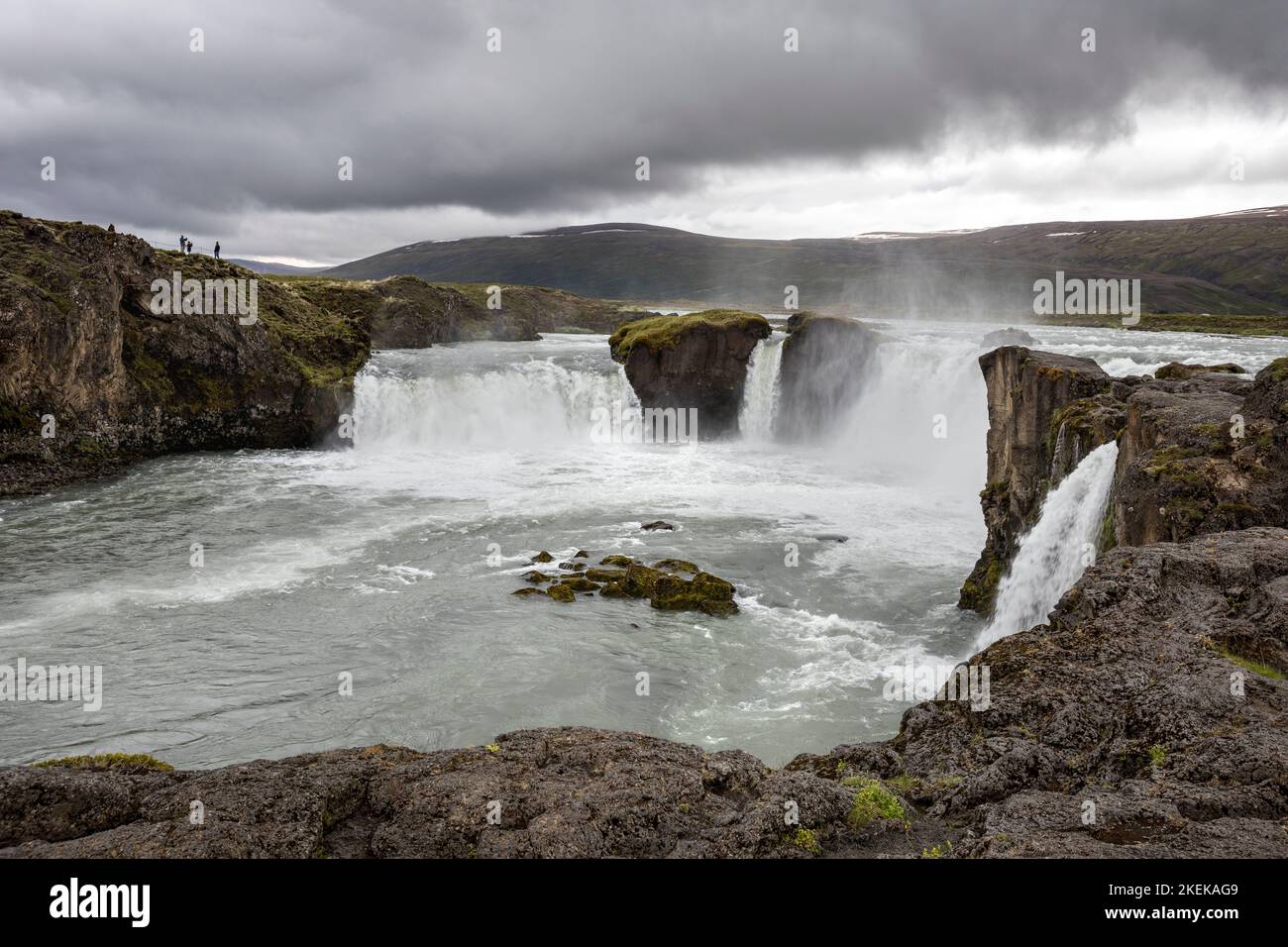 Godafoss Waterfall; River Skjálfandafljót; Iceland Stock Photo