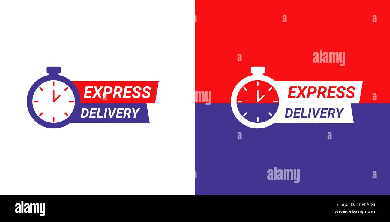 Express delivery timer stopwatch. Modern simple icon symbol logo sign ...