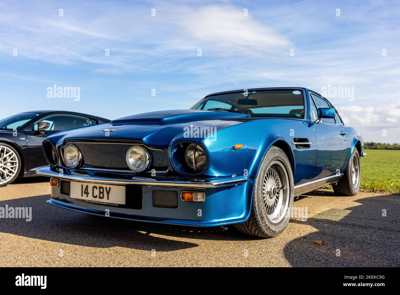1984 Aston Martin V8 Vantage ‘14 CBY’ on display at the Poster Cars & Supercars Assembly at the Bicester Heritage Centre. Stock Photo