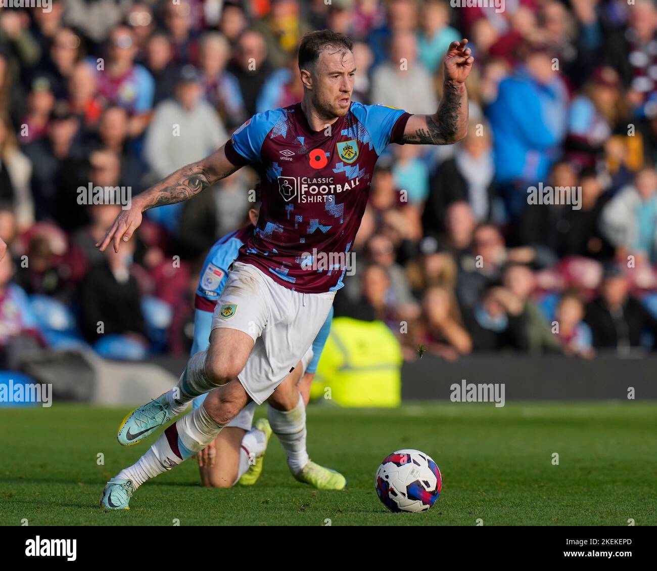 Ashley Barnes 10 of Burnley during the Sky Bet Championship match