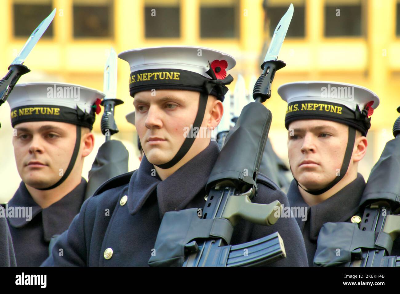 Glasgow, Scotland, UK 13th November, 2022. Armistice Sunday scenes in george square as the cenotaph saw the various services present in front of a huge crowd. Credit Gerard Ferry/Alamy Live News Stock Photo