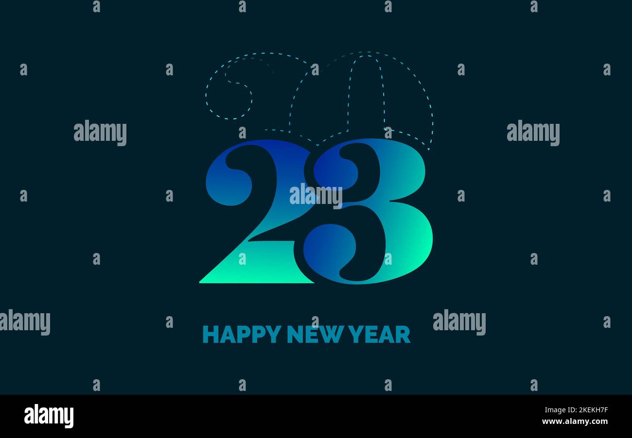 2031 Design Happy New Year. New Year 2023 logo design for brochure