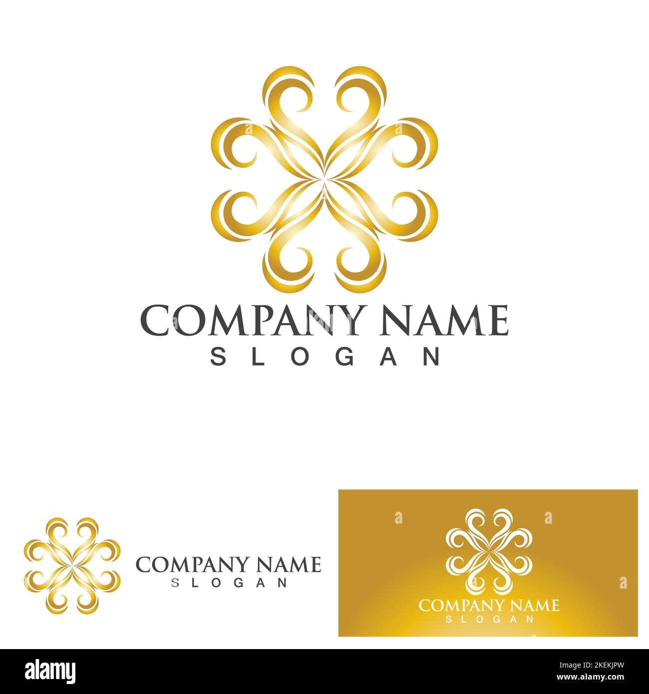 Flower logo. The circular logo. Logo of the flower. Stylized flower