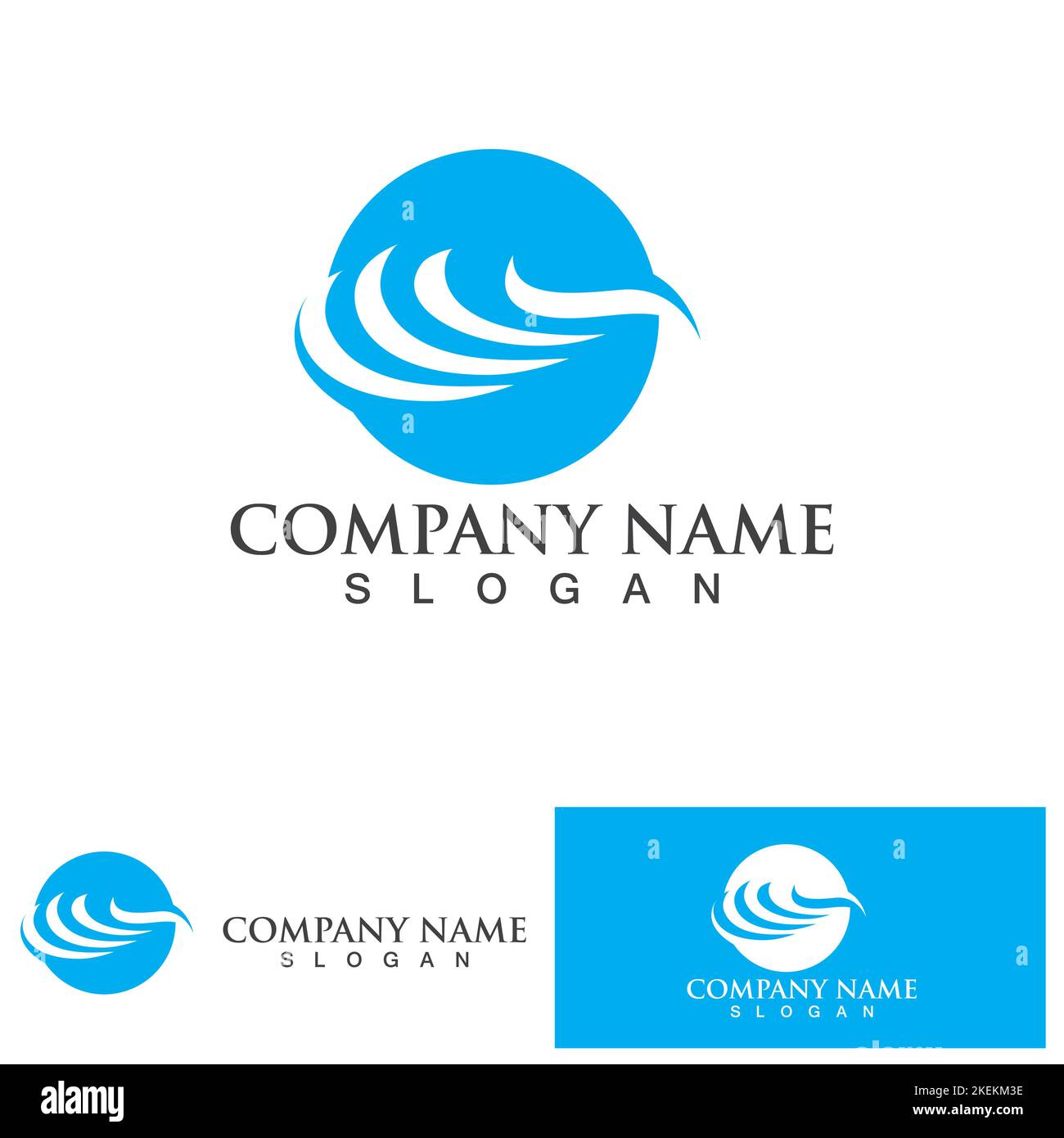 water wave logo design template Stock Vector Image & Art - Alamy