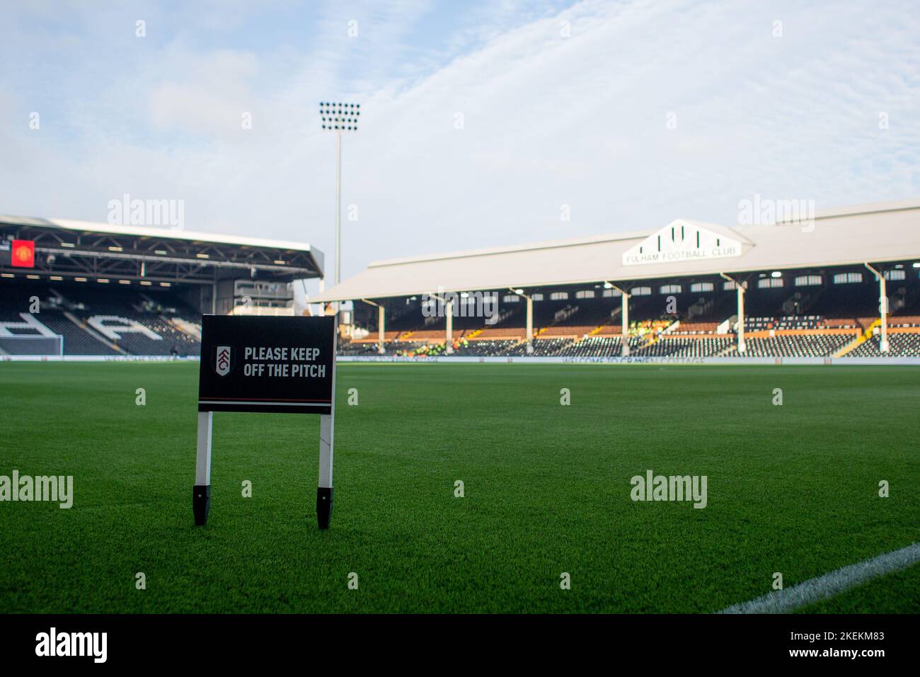 London, UK. Sunday 13th November 2022Craven Cottage pictured during the Premier League match between Fulham and Manchester United at Craven Cottage, London on Sunday 13th November 2022. (Credit: Federico Maranesi | MI News) Credit: MI News & Sport /Alamy Live News Stock Photo