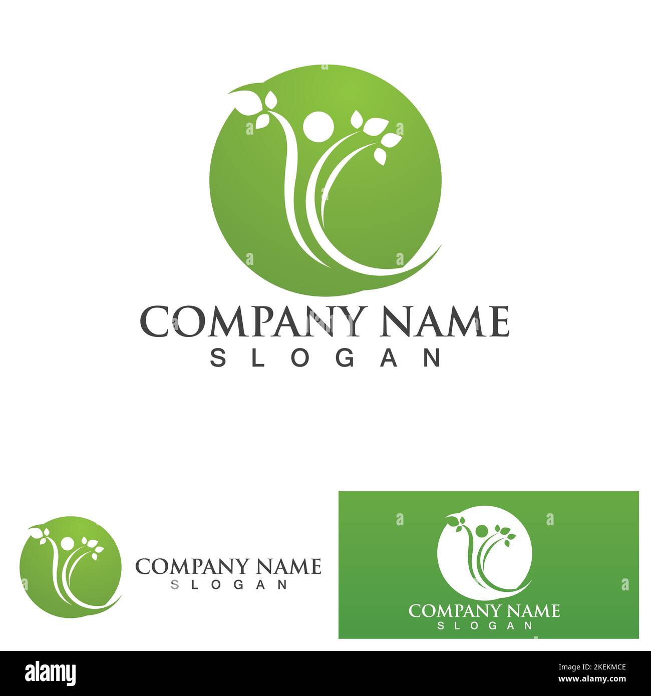 People leaf green health nature logo Stock Vector Image & Art - Alamy