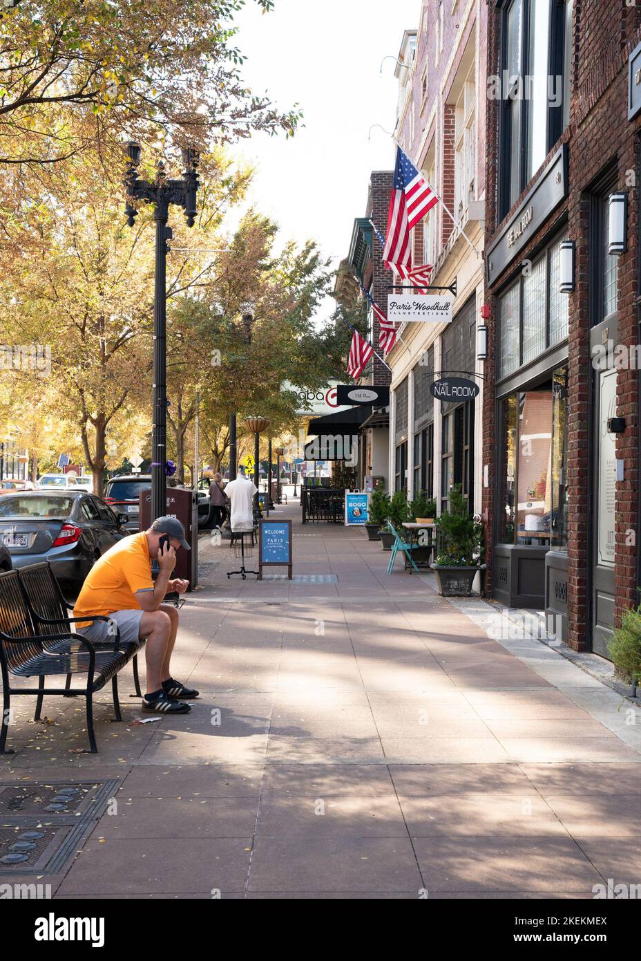 Knoxville, Tennessee, October 28, 2022 Street scene of historic