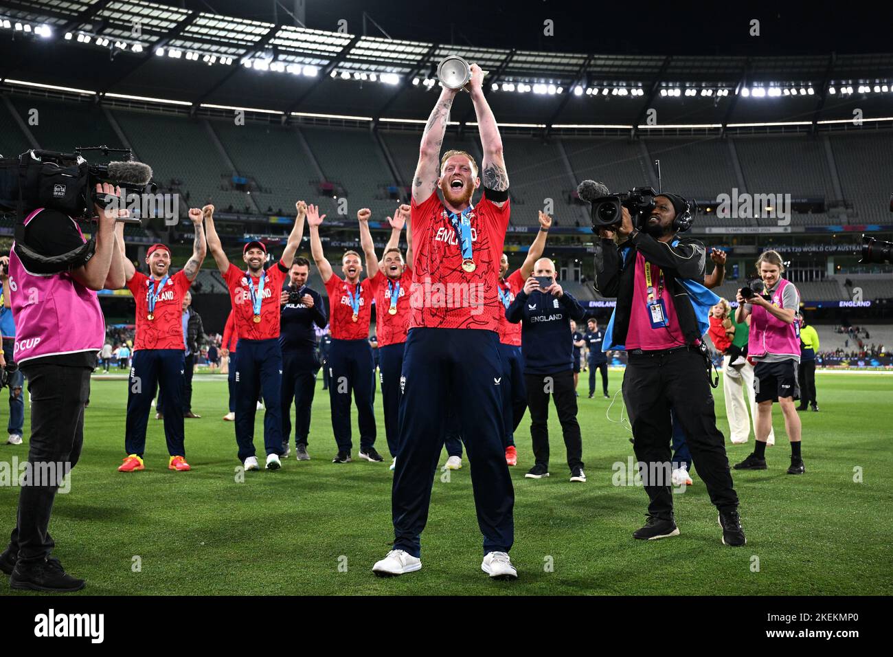 England's Ben Stokes celebrates winning the T20 World Cup Final match ...