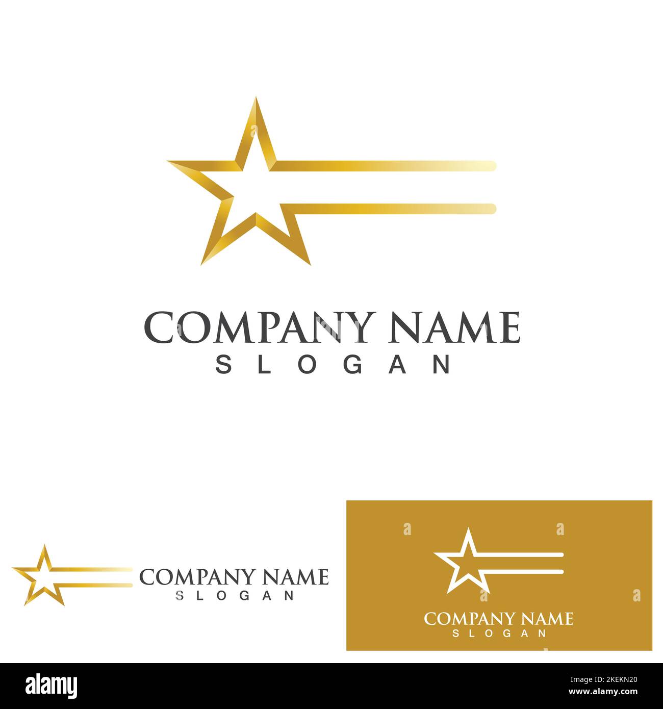Gold Star Logo Vector with Black Background Stock Vector Image & Art ...
