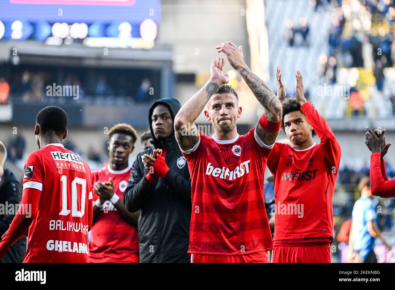 Antwerp, Belgium. 28th June, 2023. Illustration picture shows a print of 23  Antwerp's Toby Alderweireld and the exact game clock moment when he scored  the winning goal at KRC Genk printed on