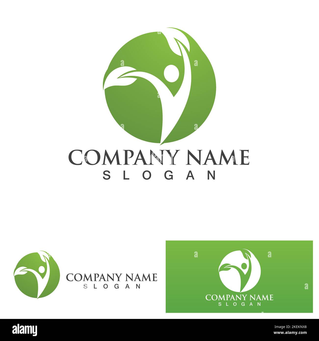 People leaf go green logo vector Stock Vector Image & Art - Alamy