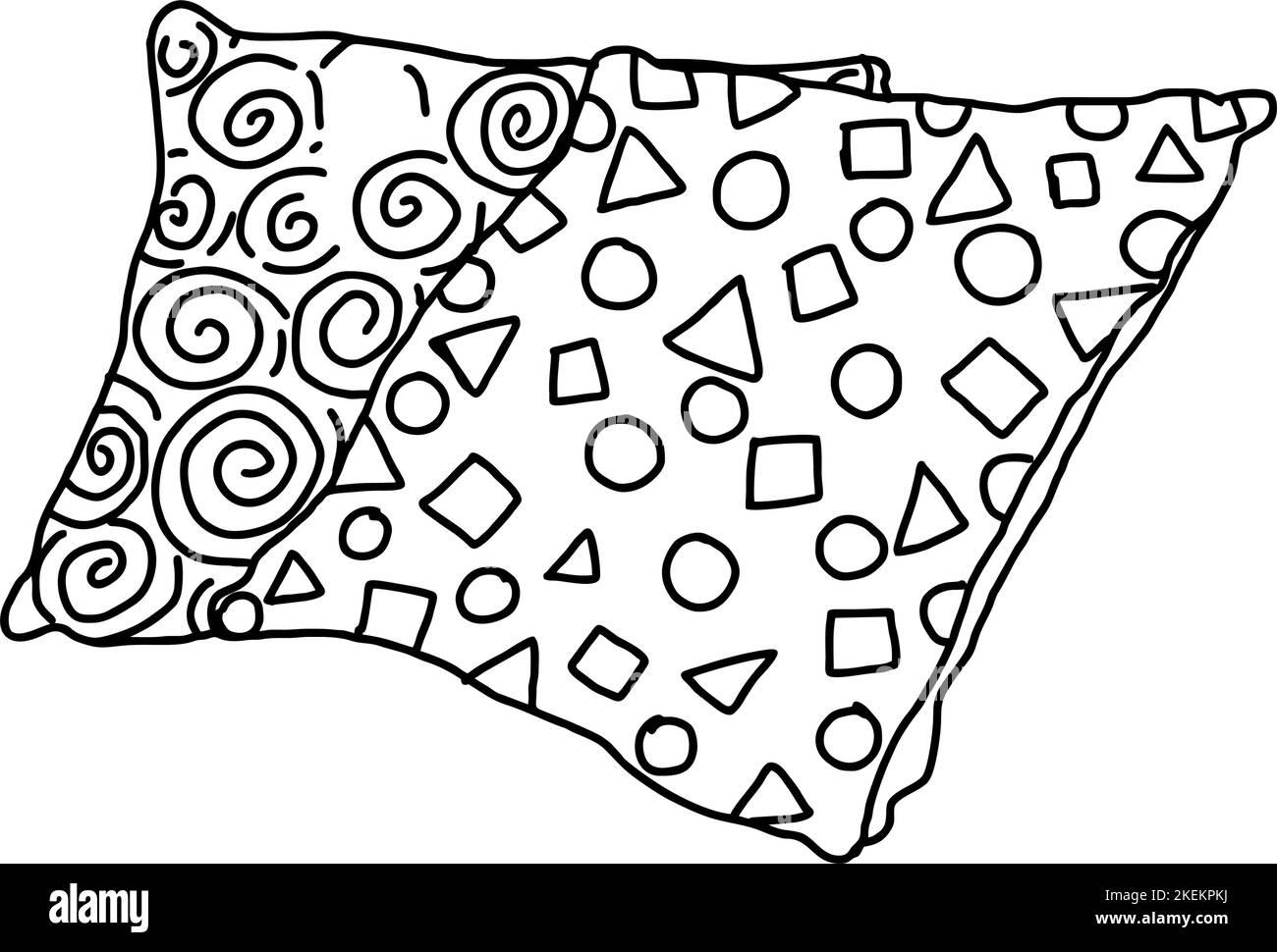 Pillow Line Art Vector Stock Vector Image & Art Alamy