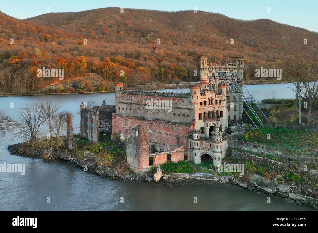 Bannerman Castle Armory on Pollepel Island in the Hudson River, New