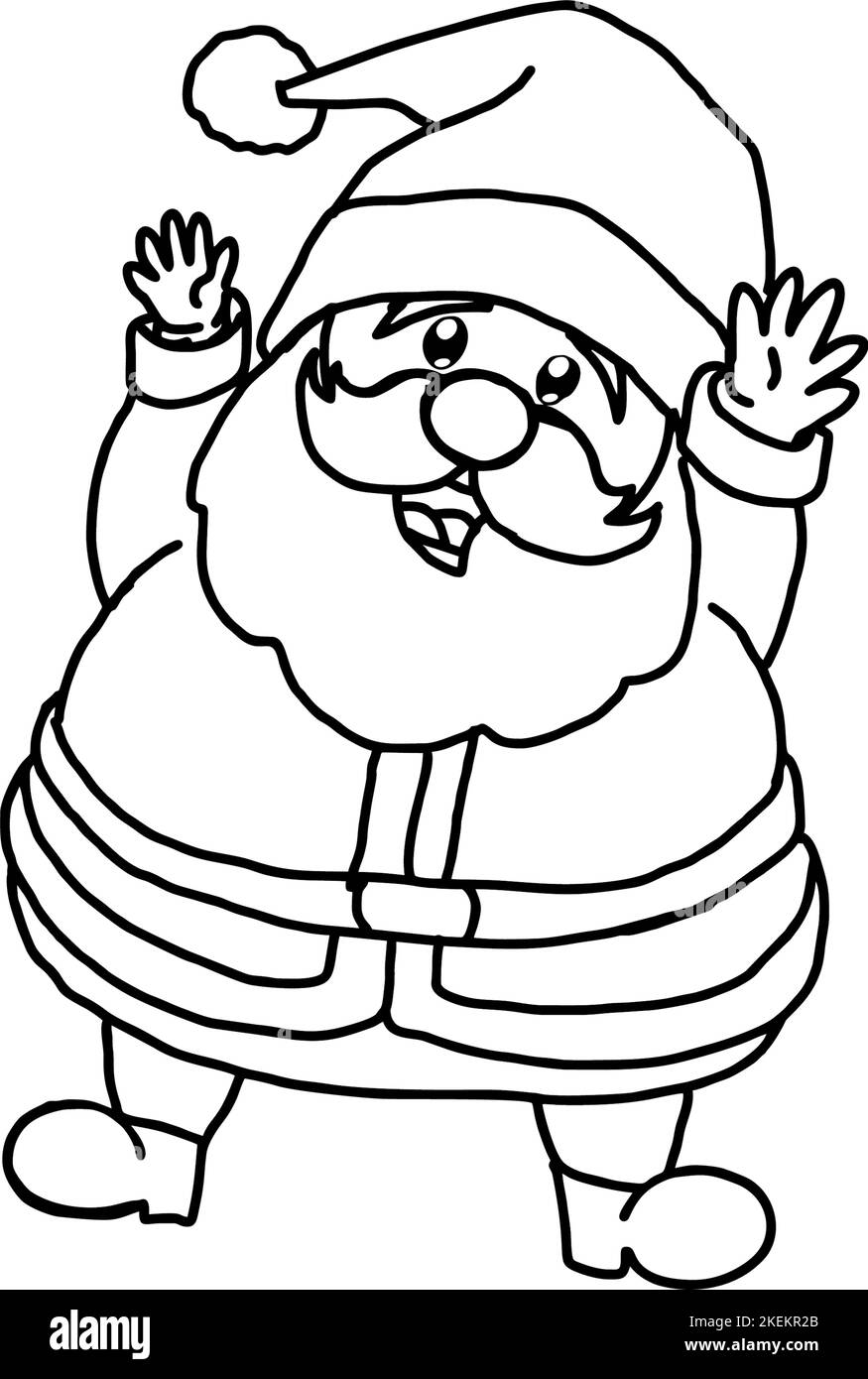Chubby Santa Claus Cartoon Character Vector Stock Vector