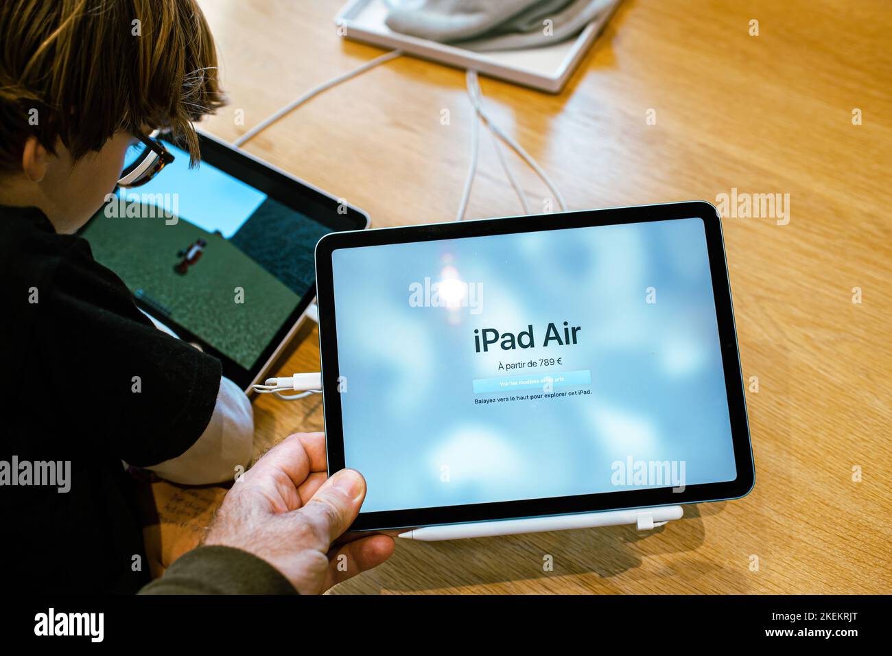 ROBLOX app seen on the screen of ipad which is in the hands of  unrecognisable child. Concept. Stafford, United Kingdom, May 18, 2021 Stock  Photo - Alamy